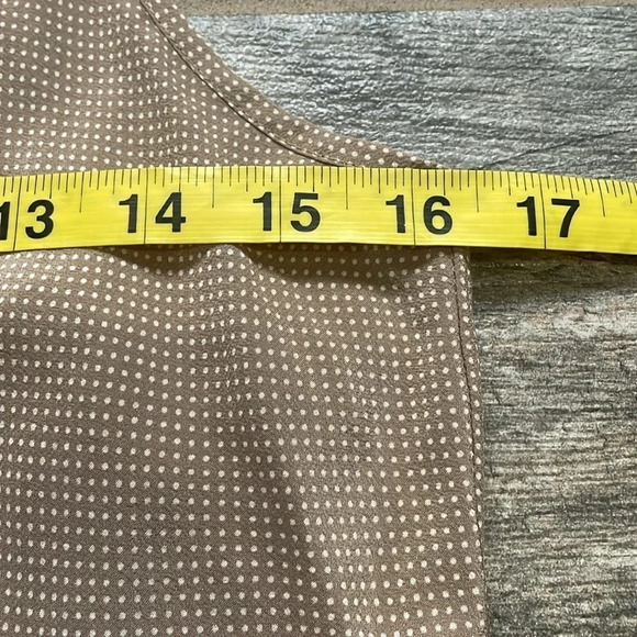 Club Monaco silk camisole Tan Small White polkadot design Women’s size M - Picture 5 of 11